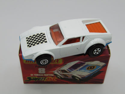 Matchbox Superfast 8C De Tomaso Pantera "CHECKERS" Label from 18A Field Car