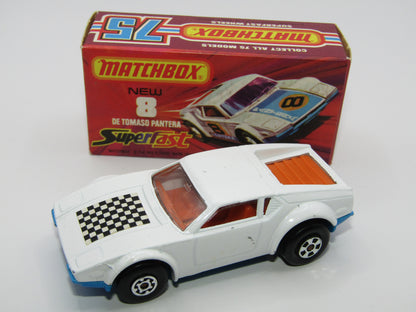 Matchbox Superfast 8C De Tomaso Pantera "CHECKERS" Label from 18A Field Car
