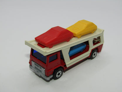 Matchbox Superfast 11C Car Transporter RED Cream Carrier SILVER BASE