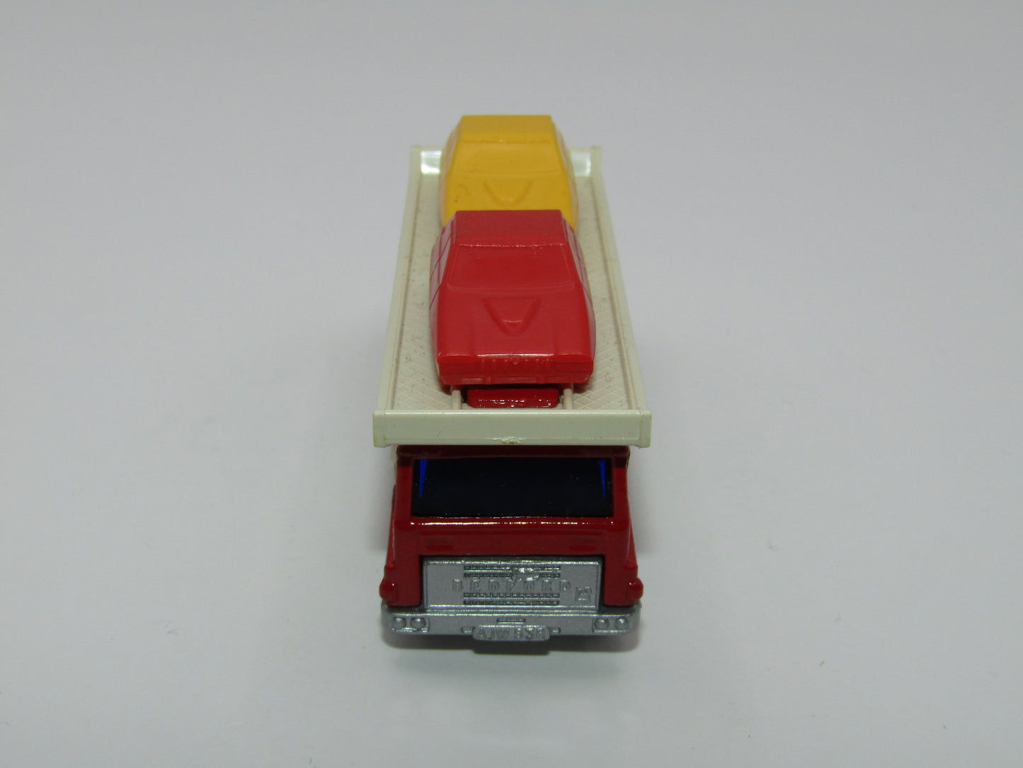 Matchbox Superfast 11C Car Transporter RED Cream Carrier SILVER BASE