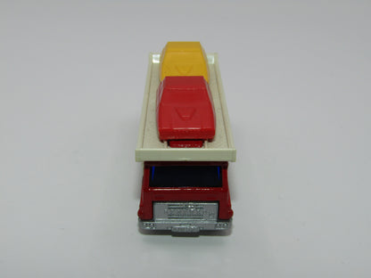 Matchbox Superfast 11C Car Transporter RED Cream Carrier SILVER BASE