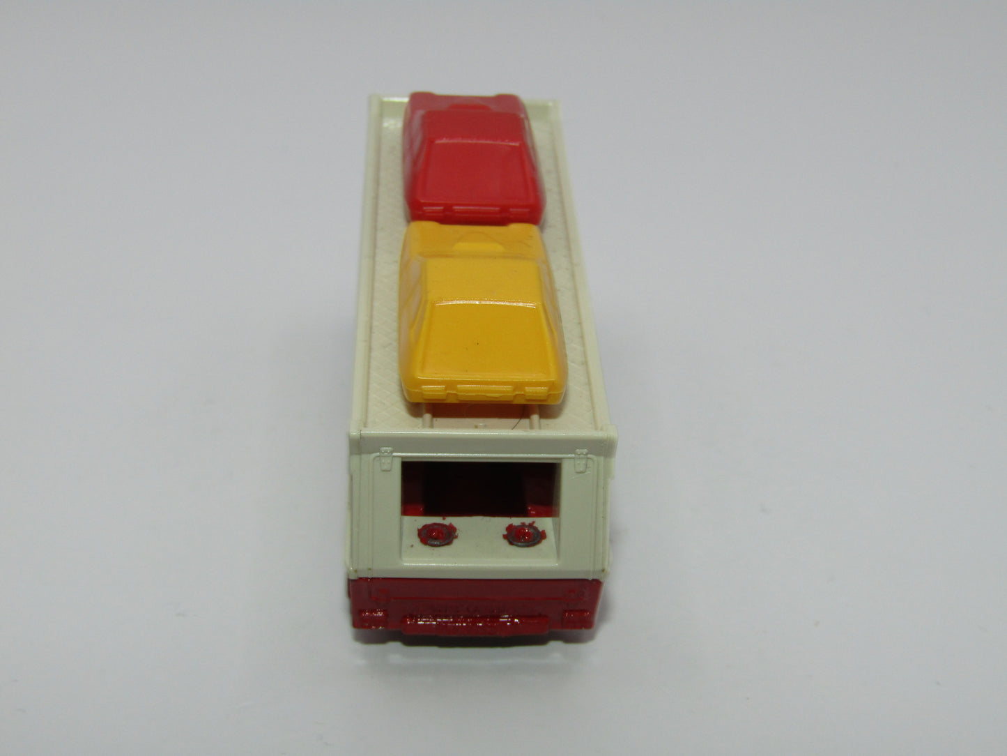 Matchbox Superfast 11C Car Transporter RED Cream Carrier SILVER BASE