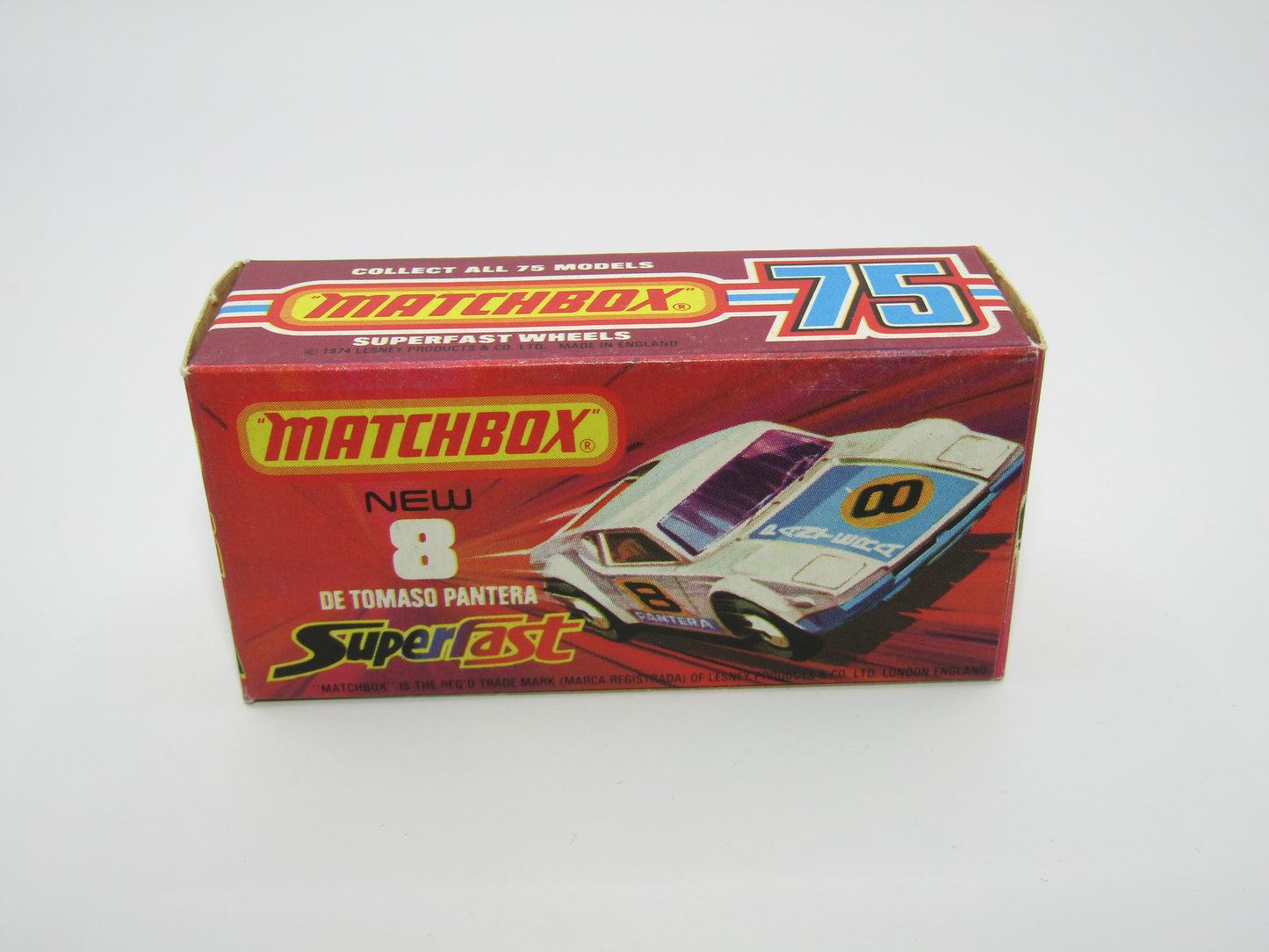 Matchbox Superfast 8C De Tomaso Pantera "CHECKERS" Label from 18A Field Car