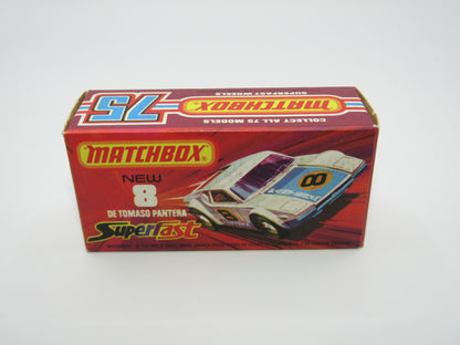 Matchbox Superfast 8C De Tomaso Pantera "CHECKERS" Label from 18A Field Car