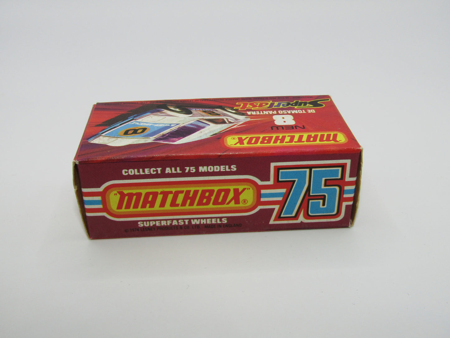 Matchbox Superfast 8C De Tomaso Pantera "CHECKERS" Label from 18A Field Car