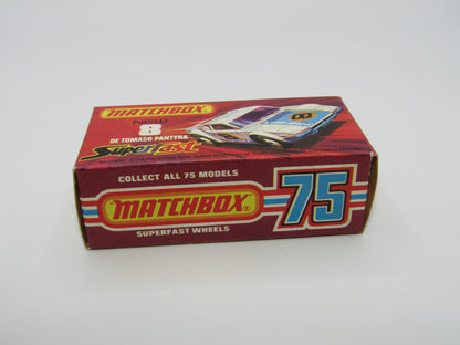 Matchbox Superfast 8C De Tomaso Pantera "CHECKERS" Label from 18A Field Car