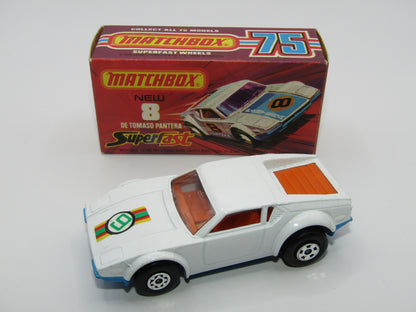 Matchbox Superfast 8C De Tomaso Pantera "9" Label Orange Interior