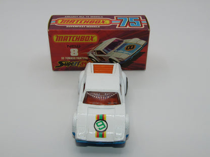 Matchbox Superfast 8C De Tomaso Pantera "9" Label Orange Interior