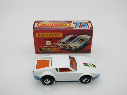 Matchbox Superfast 8C De Tomaso Pantera "9" Label Orange Interior