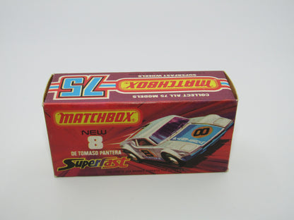 Matchbox Superfast 8C De Tomaso Pantera "9" Label Orange Interior