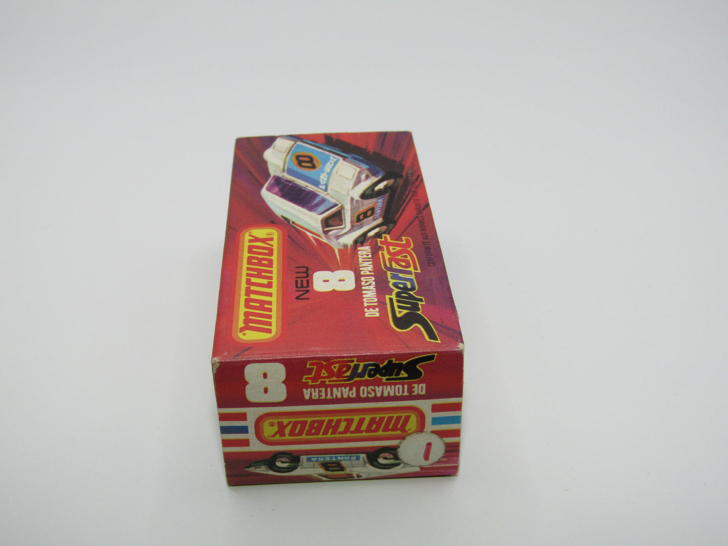 Matchbox Superfast 8C De Tomaso Pantera "9" Label Orange Interior