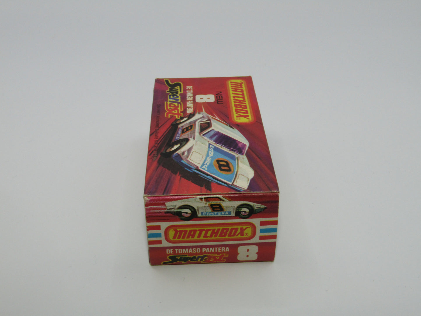 Matchbox Superfast 8C De Tomaso Pantera "9" Label Orange Interior