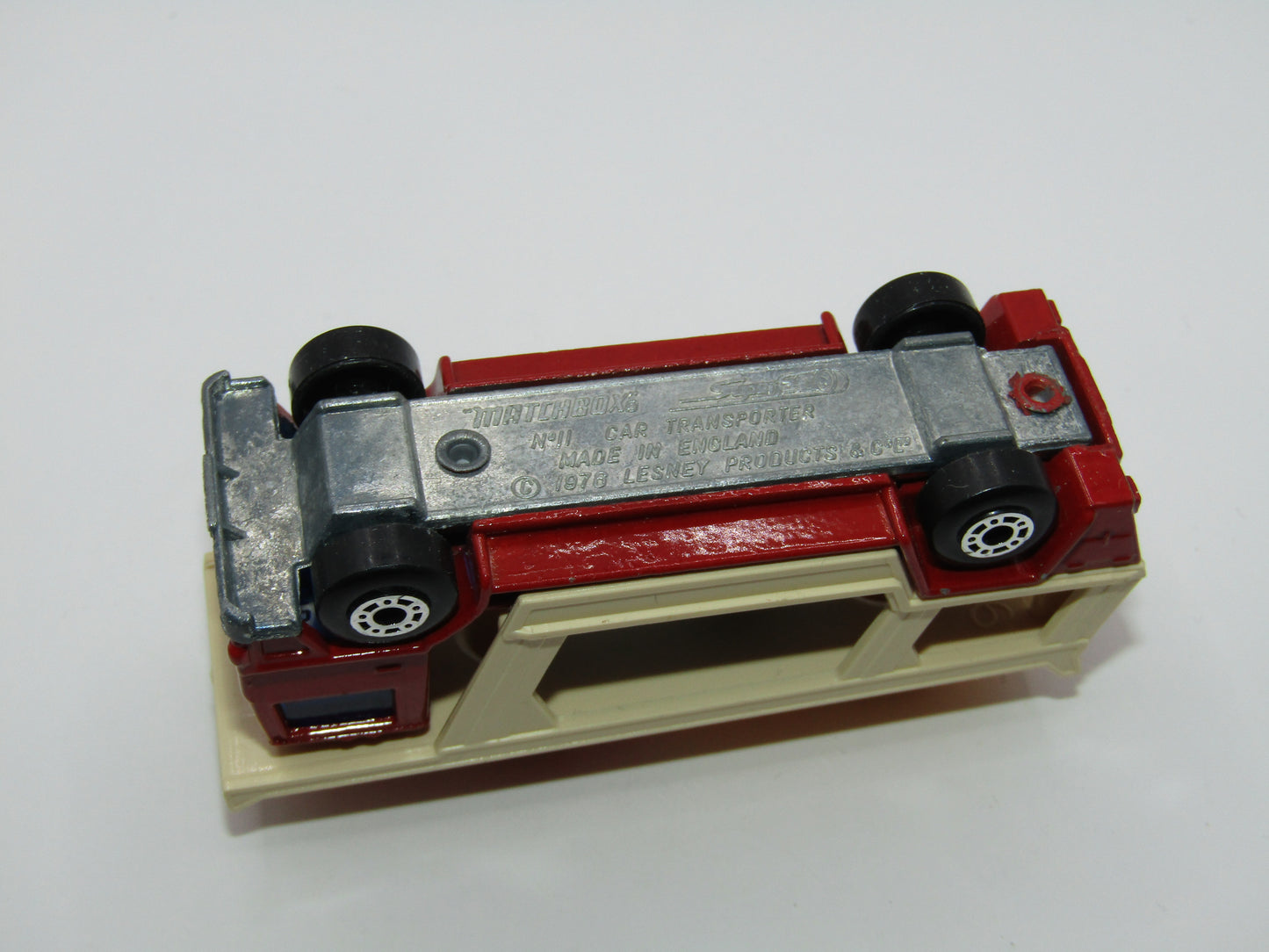 Matchbox Superfast 11C Car Transporter Red Unp Base Blue Car