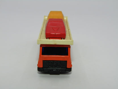 Matchbox Superfast 11C Car Transporter Orange GLOSS BLACK Base