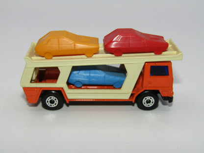Matchbox Superfast 11C Car Transporter Orange GLOSS BLACK Base