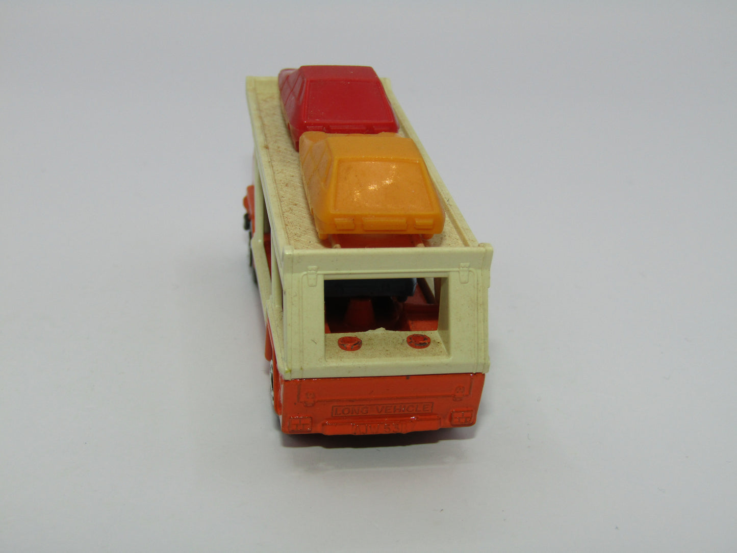 Matchbox Superfast 11C Car Transporter Orange GLOSS BLACK Base