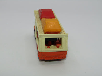 Matchbox Superfast 11C Car Transporter Orange GLOSS BLACK Base