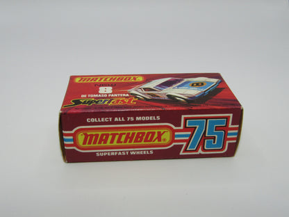Matchbox Superfast 8C De Tomaso Pantera LIGHT ORANGE Interior Bonnet Label