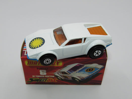 Matchbox Superfast 8C De Tomaso Pantera LIGHT ORANGE Interior SUN Label