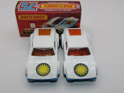 Matchbox Superfast 8C De Tomaso Pantera LIGHT ORANGE Interior SUN Label