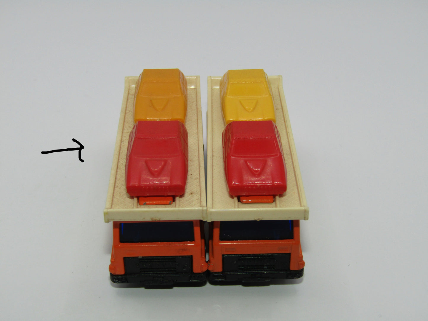 Matchbox Superfast 11C Car Transporter Orange DARK Yellow Car