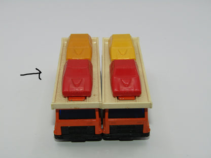 Matchbox Superfast 11C Car Transporter Orange DARK Yellow Car