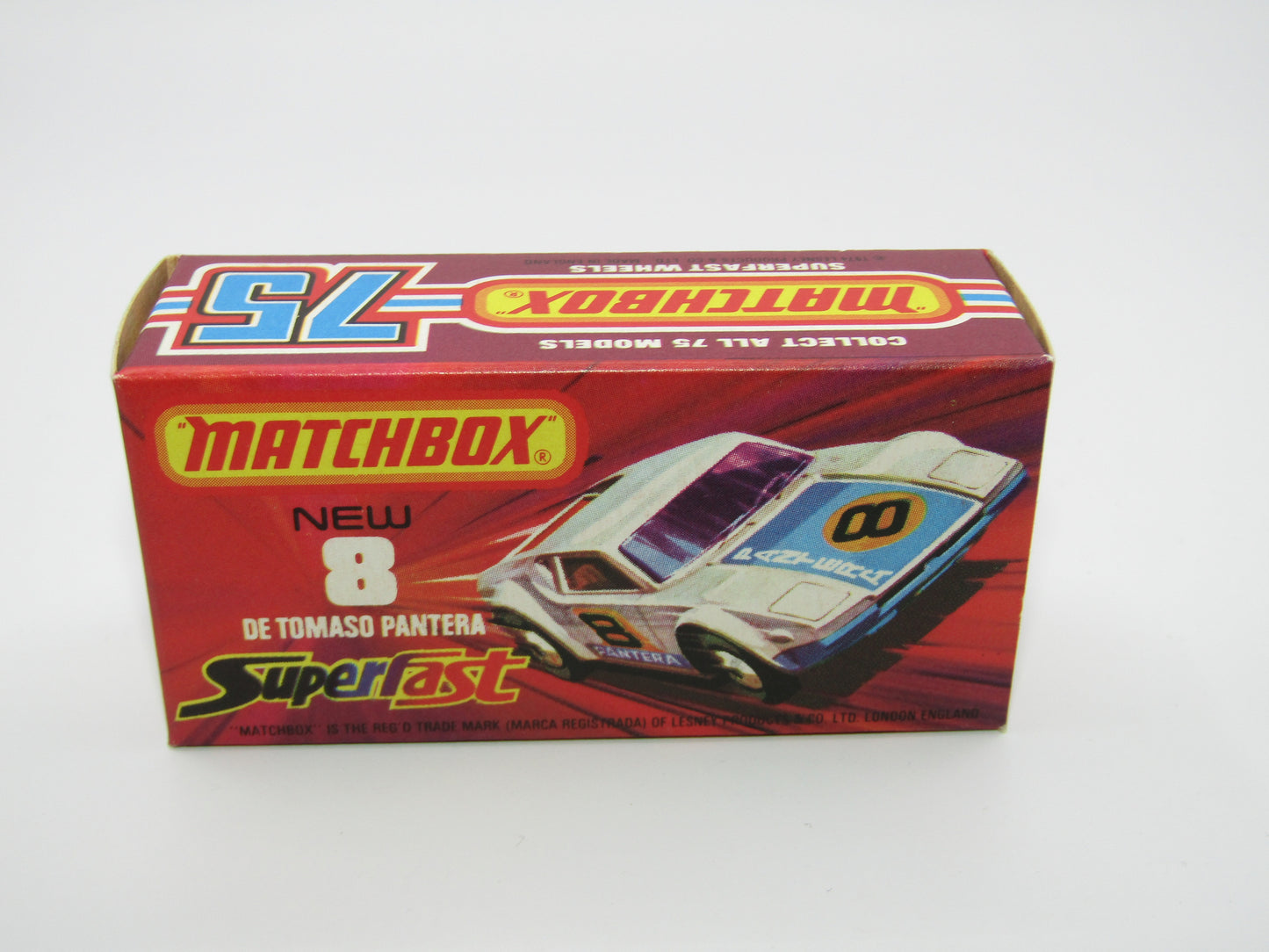 Matchbox Superfast 8C De Tomaso Pantera LIGHT ORANGE Interior SUN Label