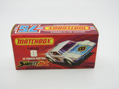 Matchbox Superfast 8C De Tomaso Pantera LIGHT ORANGE Interior SUN Label