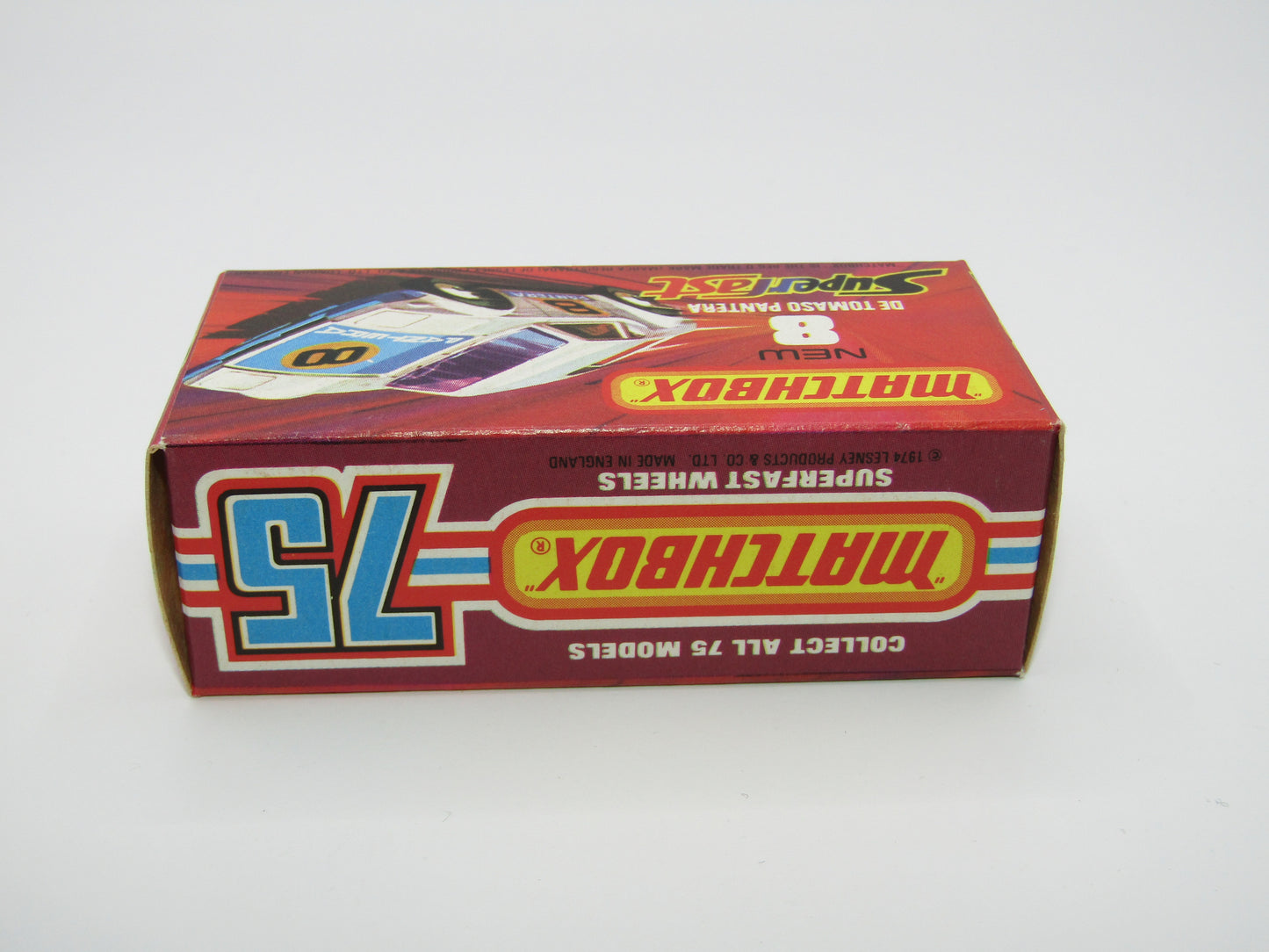 Matchbox Superfast 8C De Tomaso Pantera LIGHT ORANGE Interior SUN Label