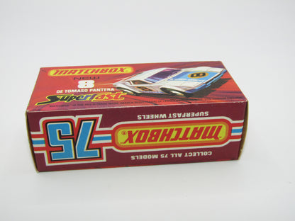 Matchbox Superfast 8C De Tomaso Pantera LIGHT ORANGE Interior SUN Label