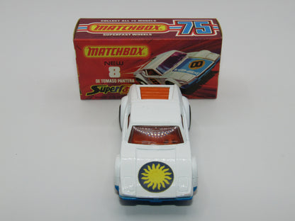 Matchbox Superfast 8C De Tomaso Pantera Dark ORANGE Interior SUN Label