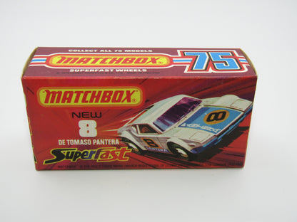 Matchbox Superfast 8C De Tomaso Pantera Dark ORANGE Interior SUN Label