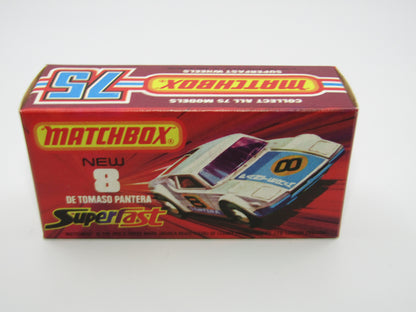 Matchbox Superfast 8C De Tomaso Pantera Dark ORANGE Interior SUN Label