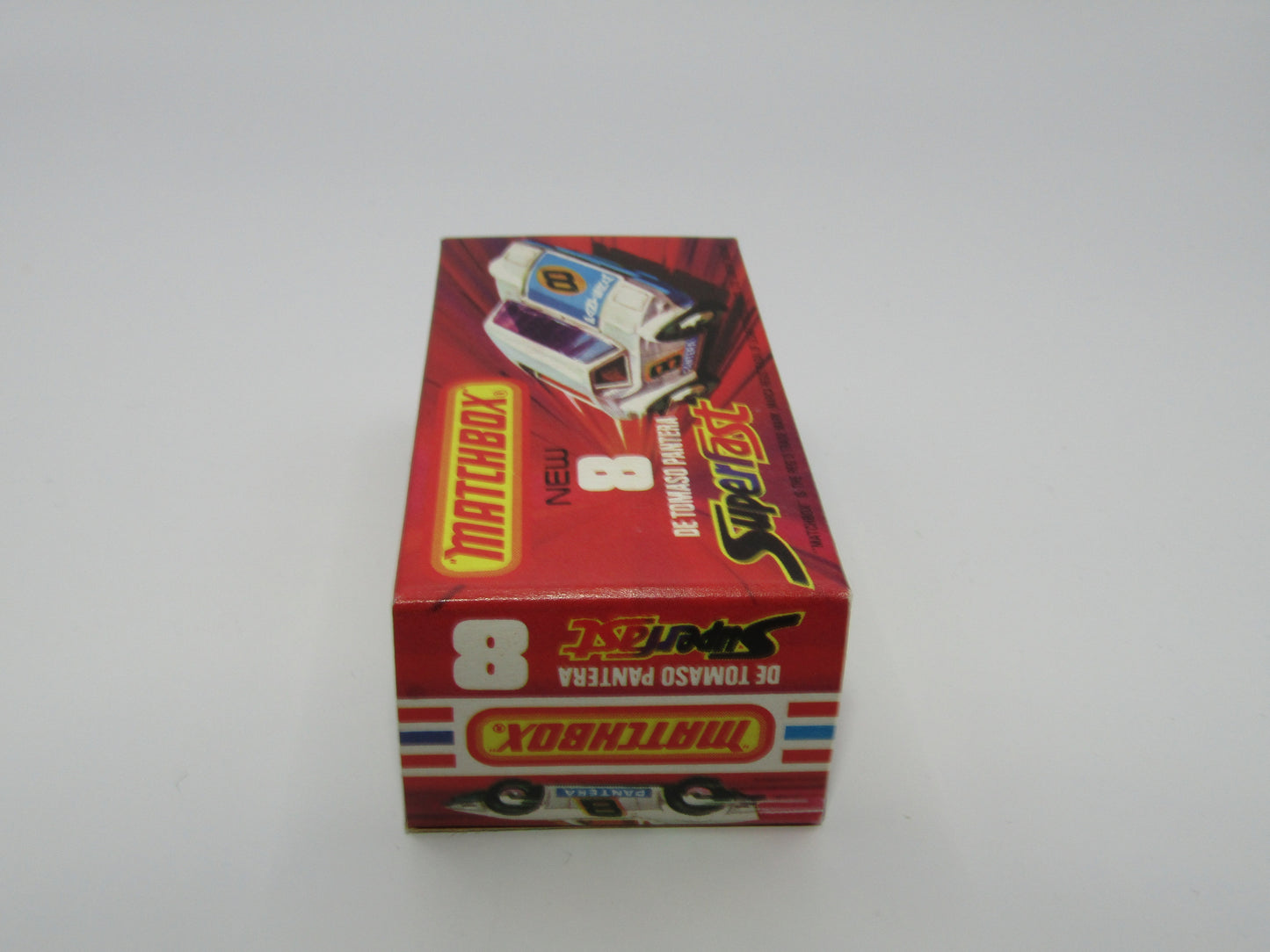 Matchbox Superfast 8C De Tomaso Pantera Dark ORANGE Interior SUN Label