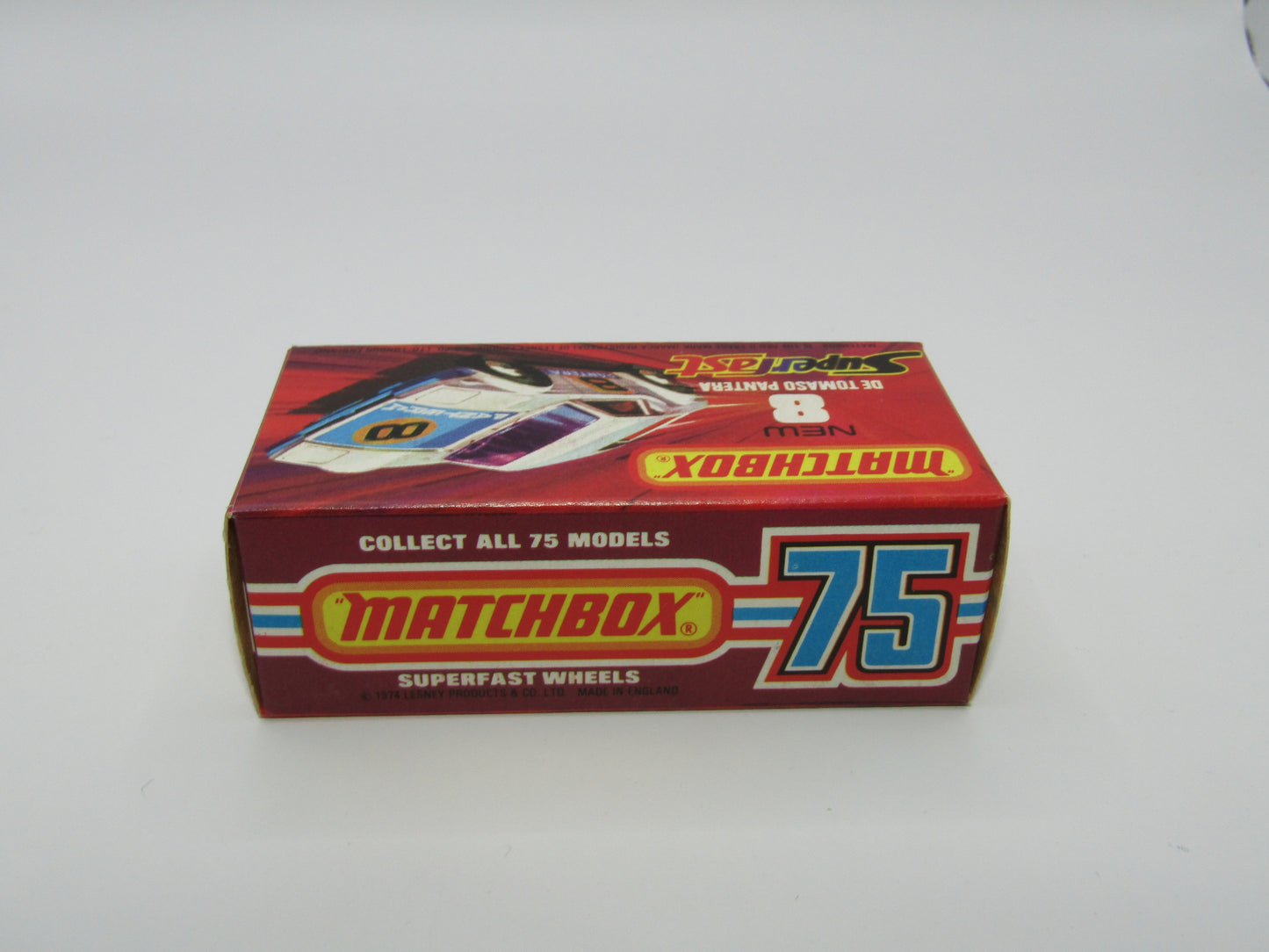 Matchbox Superfast 8C De Tomaso Pantera Dark ORANGE Interior SUN Label