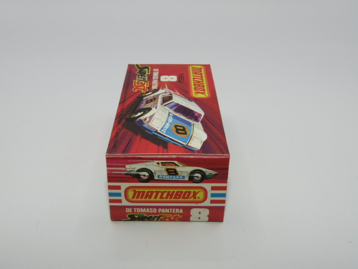 Matchbox Superfast 8C De Tomaso Pantera Dark ORANGE Interior SUN Label