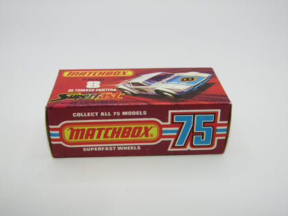 Matchbox Superfast 8C De Tomaso Pantera Dark ORANGE Interior SUN Label