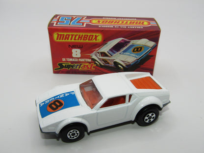 Matchbox Superfast 8C De Tomaso Pantera UNPAINTED Base with Bonnet Label Only