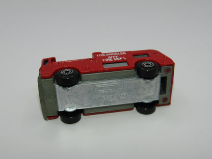 Matchbox Superfast 13E Snorkel Fire Engine LACFD Code Red Unp Base