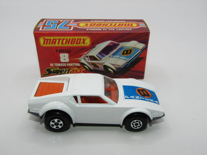 Matchbox Superfast 8C De Tomaso Pantera UNPAINTED Base with Bonnet Label Only