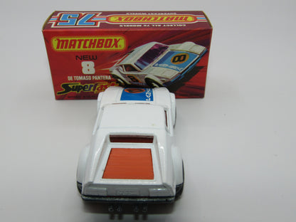 Matchbox Superfast 8C De Tomaso Pantera UNPAINTED Base with Bonnet Label Only