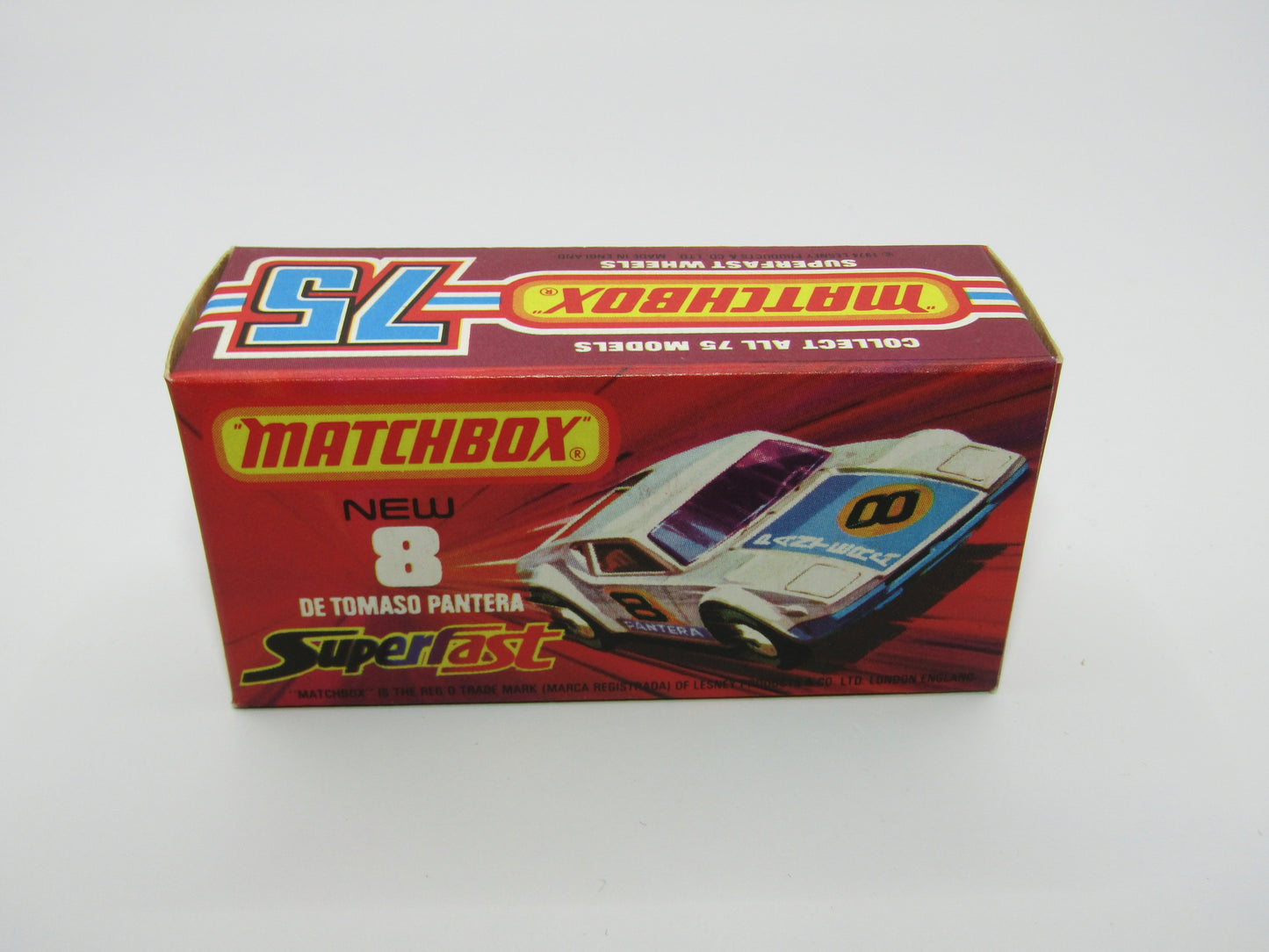 Matchbox Superfast 8C De Tomaso Pantera UNPAINTED Base with Bonnet Label Only