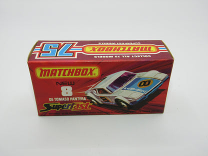 Matchbox Superfast 8C De Tomaso Pantera UNPAINTED Base with Bonnet Label Only
