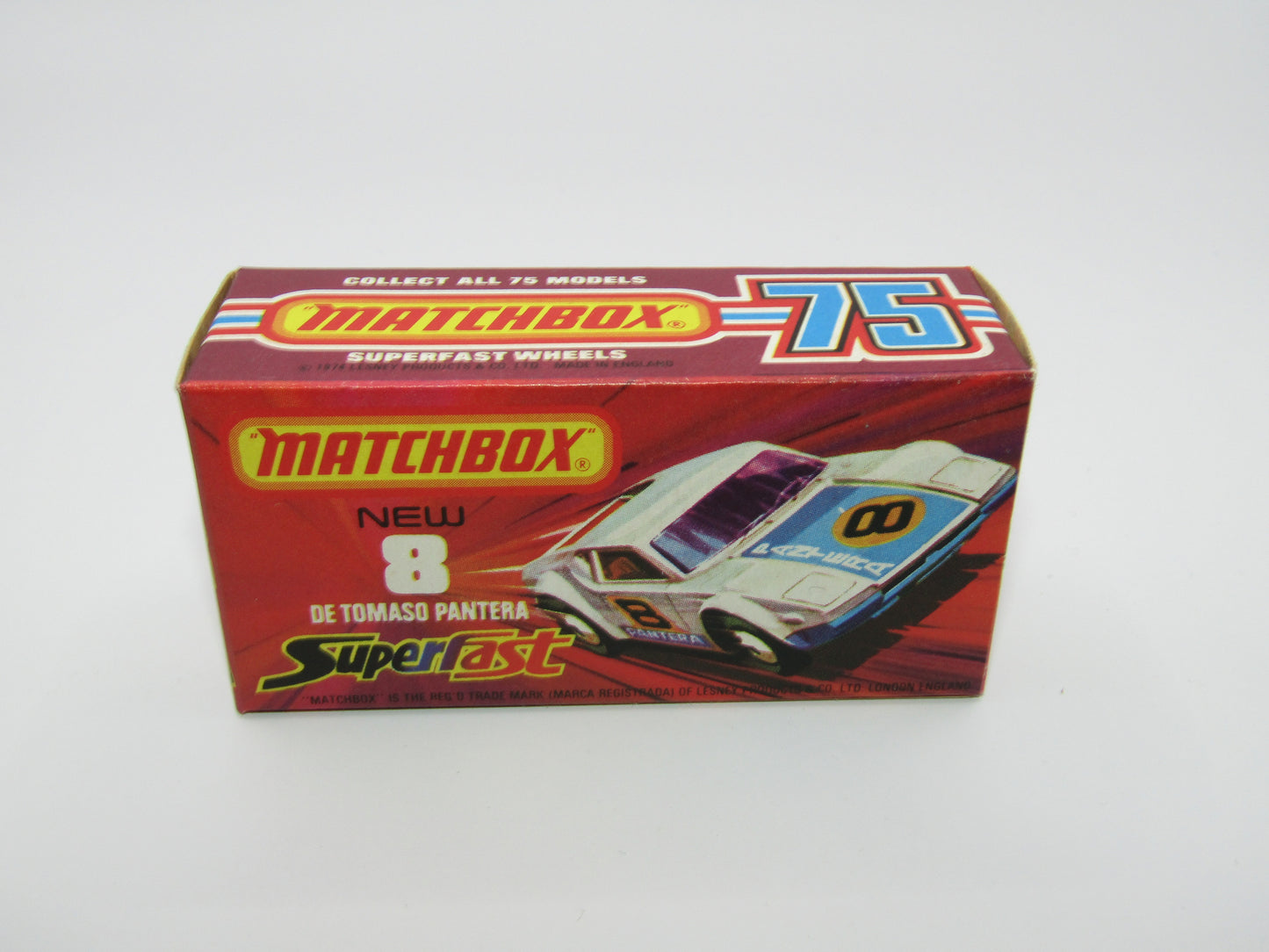 Matchbox Superfast 8C De Tomaso Pantera UNPAINTED Base with Bonnet Label Only