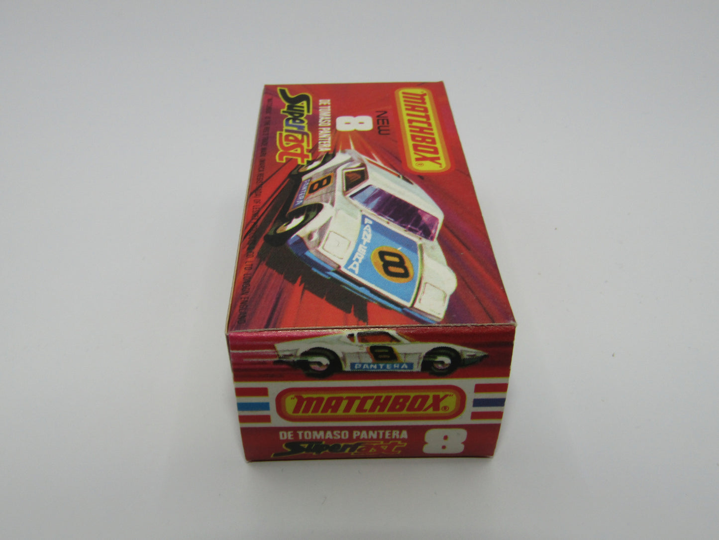 Matchbox Superfast 8C De Tomaso Pantera UNPAINTED Base with Bonnet Label Only