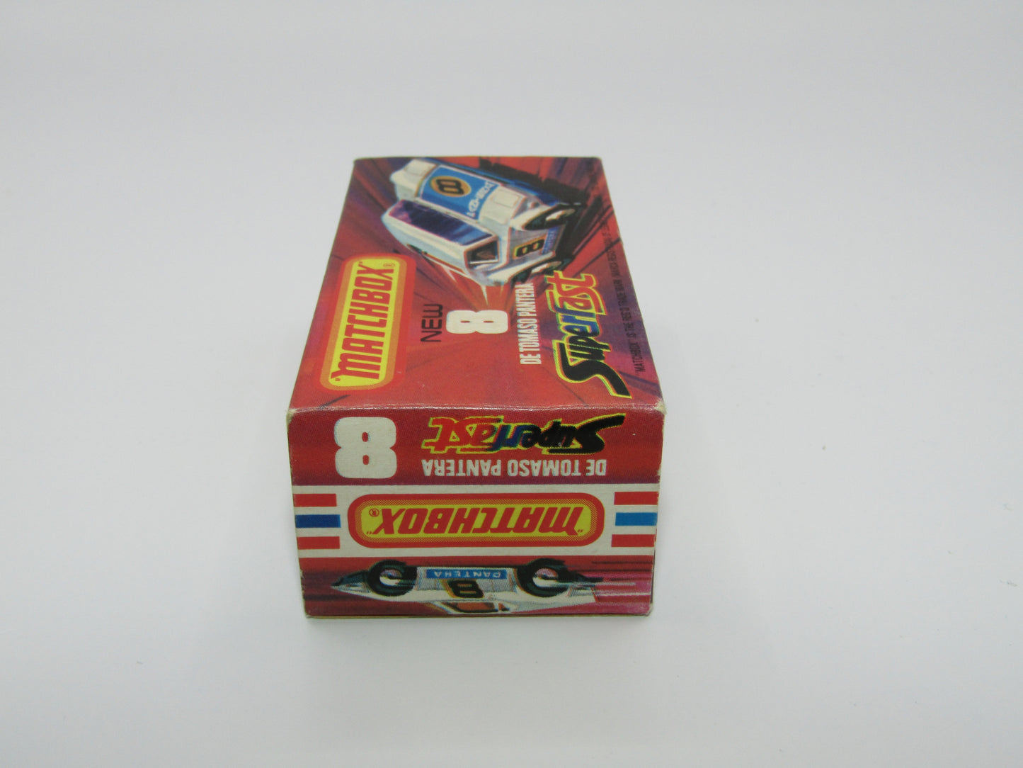 Matchbox Superfast 8C De Tomaso Pantera UNPAINTED Base with 5 SPOKE Wheels Full Set of labels