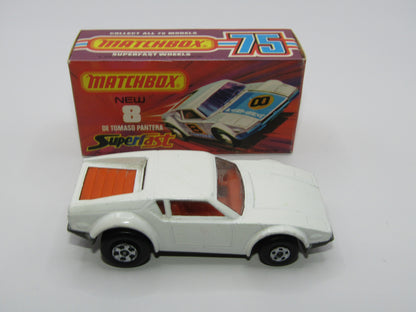 Matchbox Superfast 8C De Tomaso Pantera UNPAINTED Base with 5 SPOKE  Wheels NO LABELS
