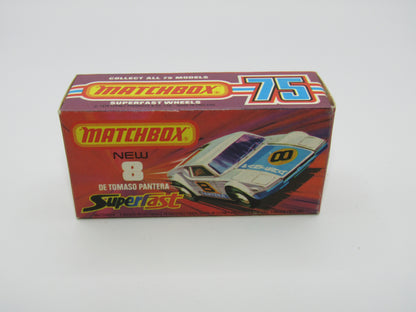 Matchbox Superfast 8C De Tomaso Pantera UNPAINTED Base with 5 SPOKE  Wheels NO LABELS