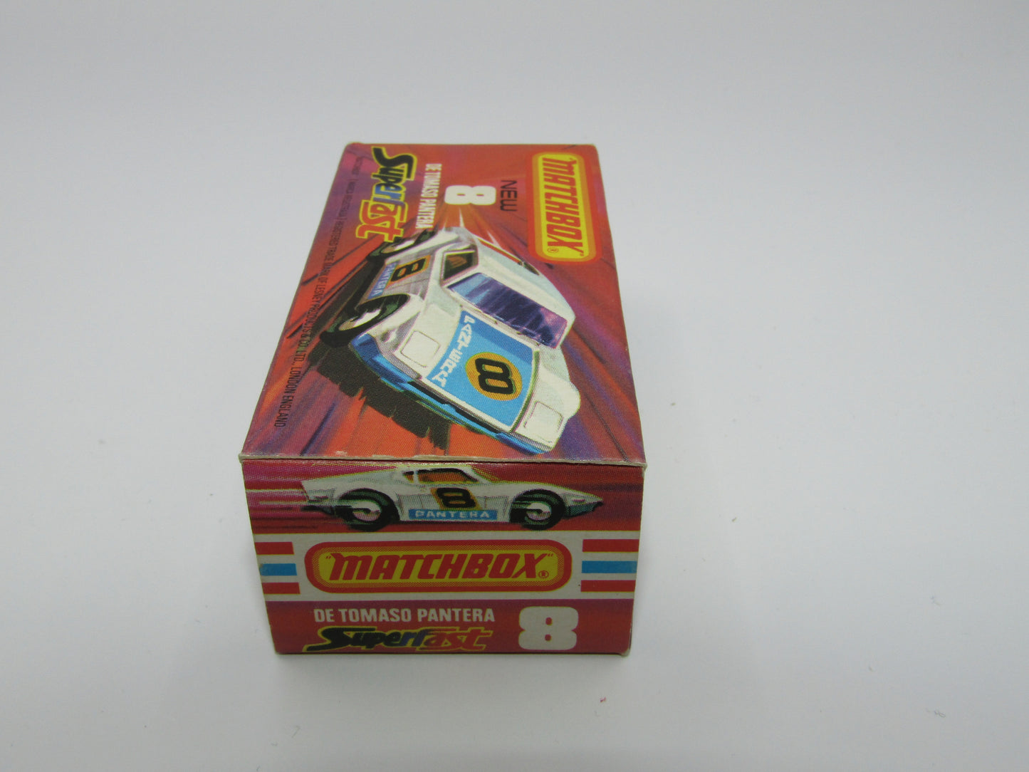 Matchbox Superfast 8C De Tomaso Pantera UNPAINTED Base with 5 SPOKE  Wheels NO LABELS