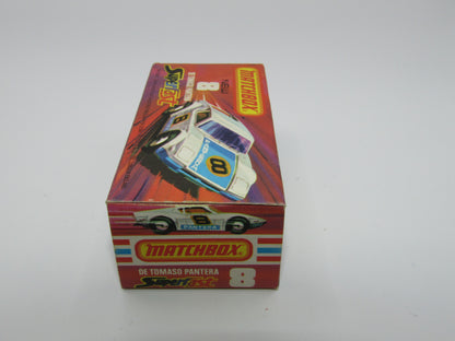 Matchbox Superfast 8C De Tomaso Pantera UNPAINTED Base with 5 SPOKE  Wheels NO LABELS